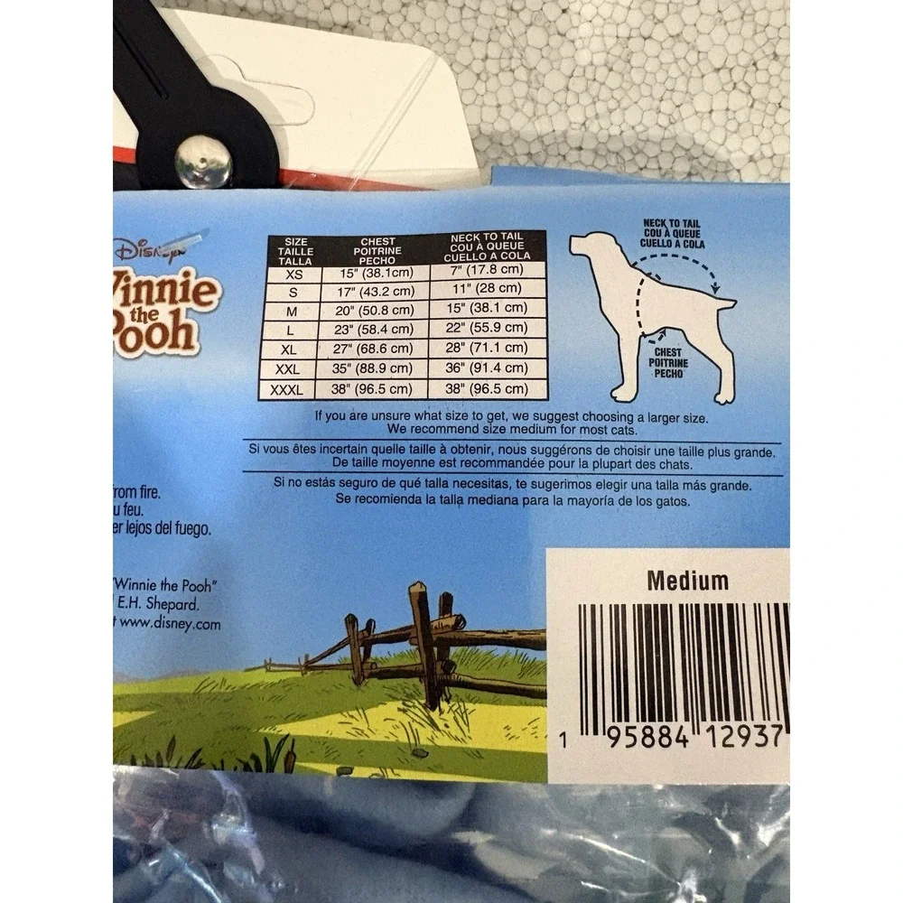 Winnie the Pooh Eeyore Dog Pet Costume Outfit Clothes MEDIUM NEW